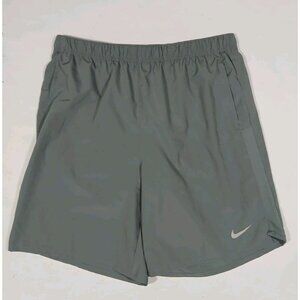 New Nike Challenger 9" Shorts Size Large Gray Pull On Dri Fit Unlined Run Gym